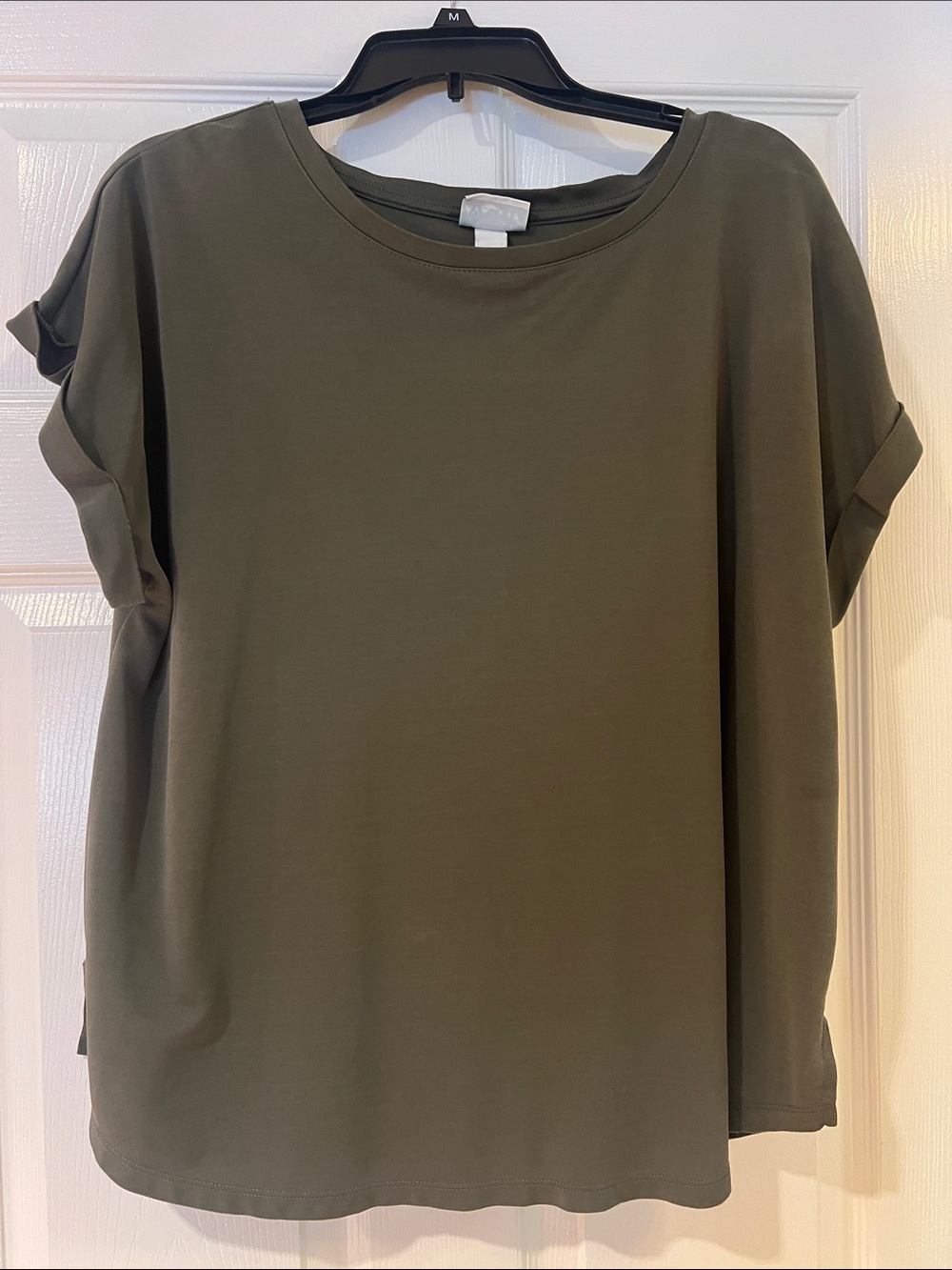 Ava & Viv Olive Green Short Sleeve Crewneck Top